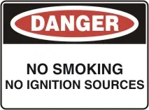 D 184 — NO SMOKING NO IGNITION SOURCES